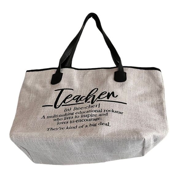 Teacher Definition Printed Book Tote Teaching Work Bag Cute Funny Teacher Gift - Picture 4 of 8